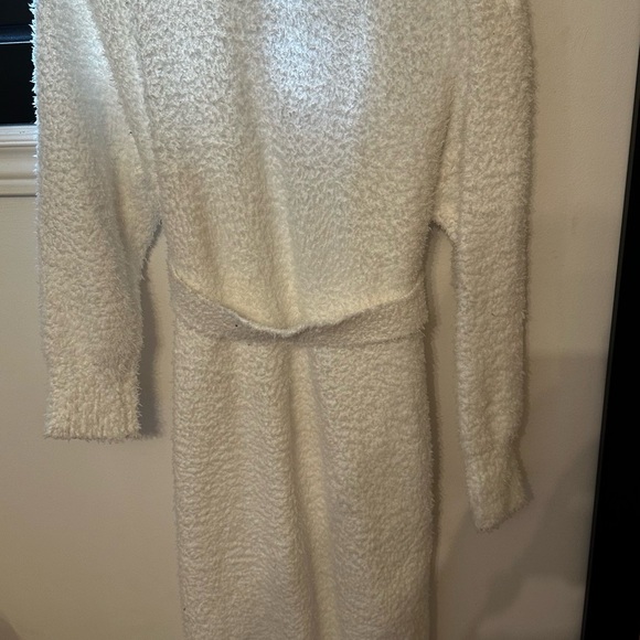 Babaton eyelash cardigan with tie. Winter white - Picture 6 of 6